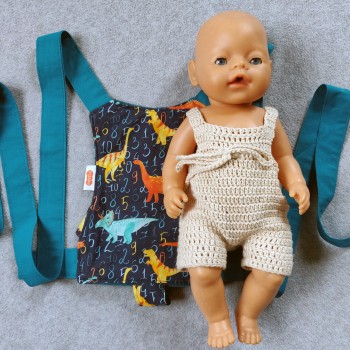 Handgemaakte poppendraagdoek Bink