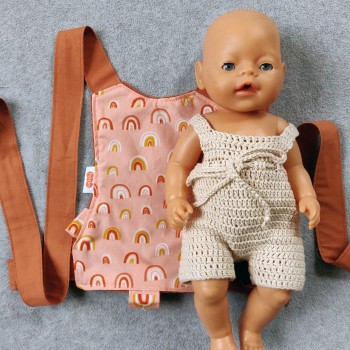 Handgemaakte poppendraagdoek Julia