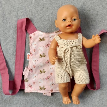 Handgemaakte poppendraagdoek Fenne