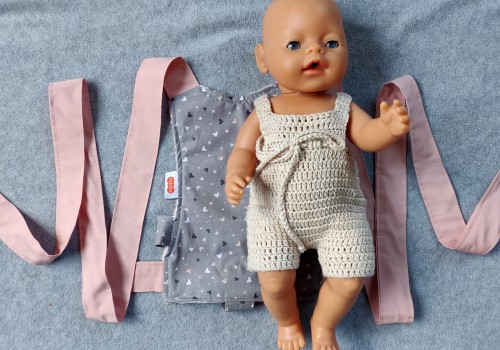 Handgemaakte poppendraagdoek Joy