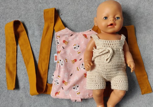Handgemaakte poppendraagdoek Mae