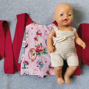 Handgemaakte poppendraagdoek Nikki
