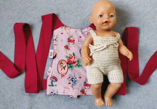 Handgemaakte poppendraagdoek Nikki