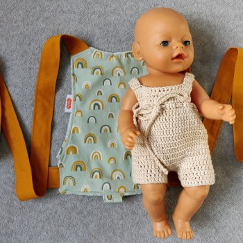 Handgemaakte poppendraagdoek Sanna