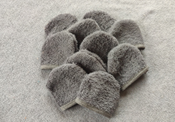 Handgemaakte wasbare wattenschijfjes grijs